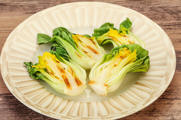 Vegan Grilled bok choy salad