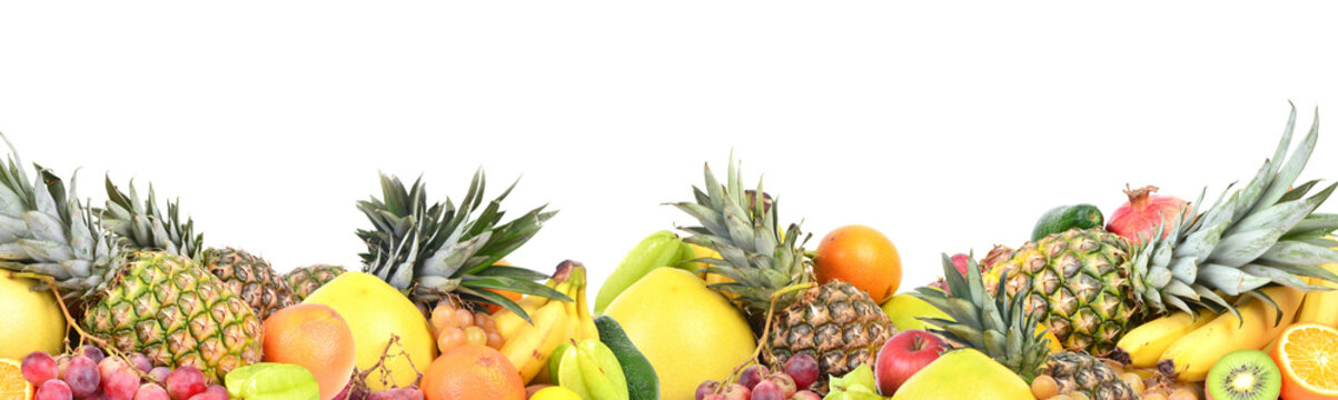 Fruit on a white background