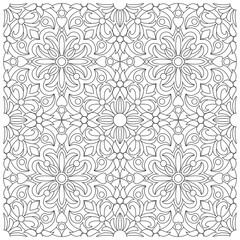 Patterns black and white illustration for coloring