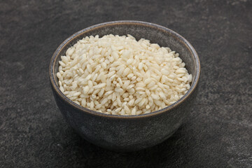 Raw arborio rice for Risotto