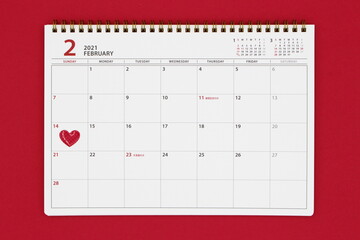 バレンタインデーイメージ・カレンダー