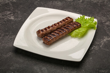 Two Grilled kebeb beef sausages