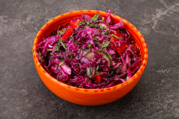 Pickled red cabbage with herbs