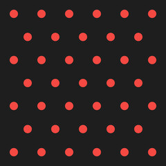Christmas and new year pattern polka dots. Template background in black and red polka dots . Seamless fabric texture. Vector illustration