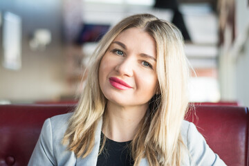 Fototapeta premium Beautiful business woman blond portrait
