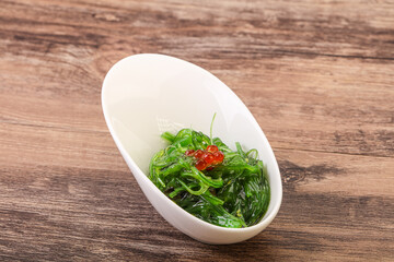 Asian traditional chukka salad in the bowl