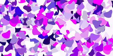 Light purple vector pattern with abstract shapes.