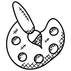 
Paint brush with paint palette is perfect for designer to showcase
