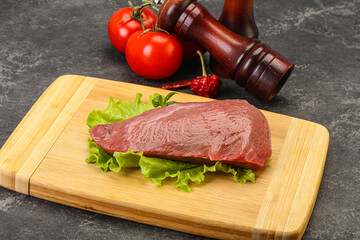 Raw beef piece for cooking
