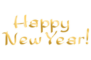 Happy New Year. Description of the holiday. Graphic drawing. New Year font for collages and web design.