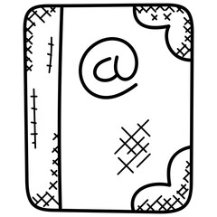 
An open envelope representing read message 
