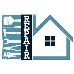 Renovation renovation and service home tool symbol