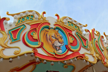Fragment of the carousel at the fair