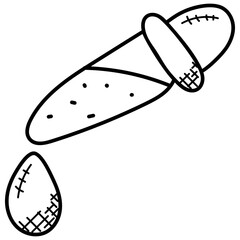 
A dropper pipette healthy tube liquid with droplet
