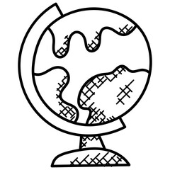 
An earth globe on stand for table
