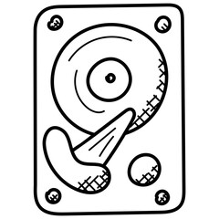 
A data storage device hard disk 
