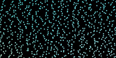 Dark Blue, Green vector pattern with abstract stars.
