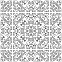Patterns black and white illustration for coloring