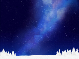 星空　夜空　冬景色