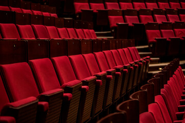 Empty concert hall with chairs