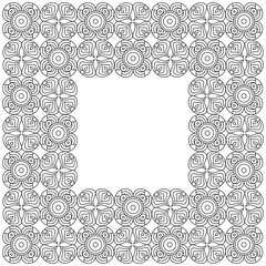 Patterns black and white illustration for coloring