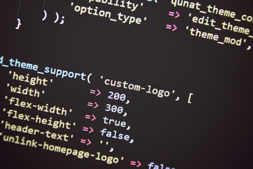 Web code close up