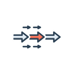 Color illustration  icon for follow