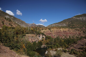 
Turkey Country, Tunceli Province, mountain landscape in autumn