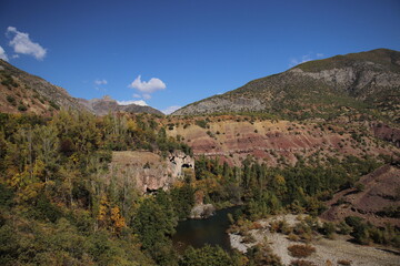 Fototapeta na wymiar Turkey Country, Tunceli Province, mountain landscape in autumn