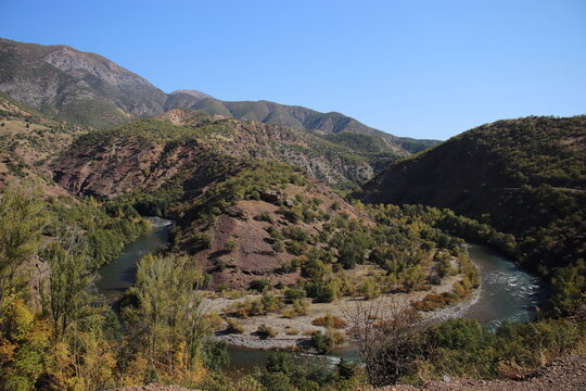 
Turkey Country, Tunceli Province, mountain landscape in autumn