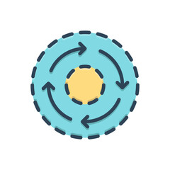 Color illustration icon for consistent