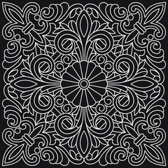 Patterns black and white illustration for coloring