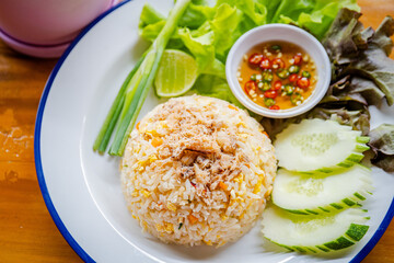 fried rice pork and bacon