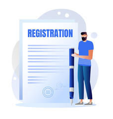 Membership Contract, Certificate Flat Illustration with character