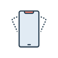 Color illustration icon for shake