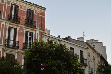 Fototapeta na wymiar Traditional Houses in the City Center of Malaga, Spain