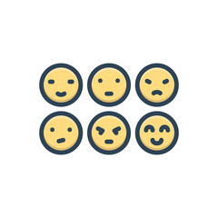 Color illustration icon for differently