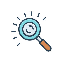 Color illustration icon for represent