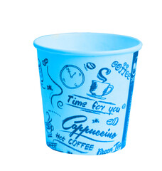 Gobelet café en carton bleu recyclé