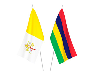 Republic of Mauritius and Vatican flags