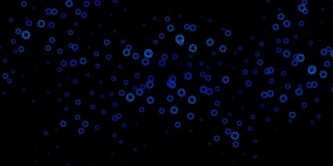Dark blue vector template with circles.