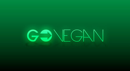 Go vegan con sfondo colorato
