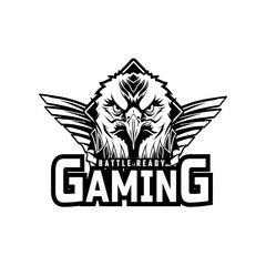 Esports Clan Gaming Logotype - Battle Ready Black & White