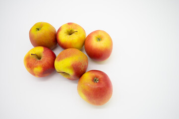 bio apples on a white background