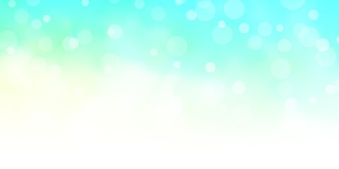 Obraz premium Light Blue, Green vector template with circles.