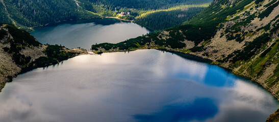 Czarny Staw pod Rysami (Black Lake below Mount Rysy) is a mountain lake on the Polish side of Mount Rysy in the Tatra mountains. At 1,583 m above sea level, it overlooks the nearby lake of Morskie Oko © Ondrej Bucek