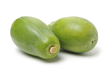 Papaya fruit isolated on a white background