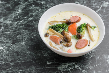 野菜たっぷり豆乳スープ