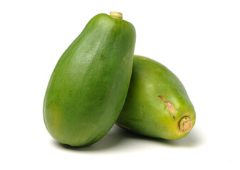 Papaya fruit isolated on a white background