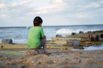 child on the beach